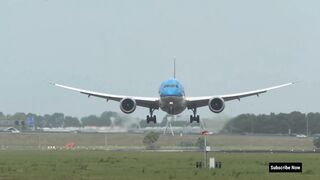 KLM Royal Airlines Plane Crosswind Landing Amazing Video