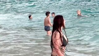 Pretty girl enjoying life antalya beach ⛱️