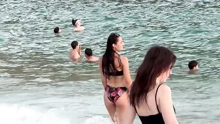 Beautiful lady's enjoy beach ⛱️ alanya