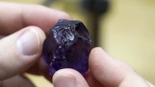 Crafting an Amethyst D20, then scratching all the edges