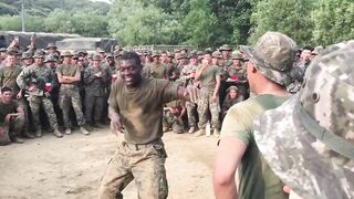 US Marines have a dance off with South Korean Marines