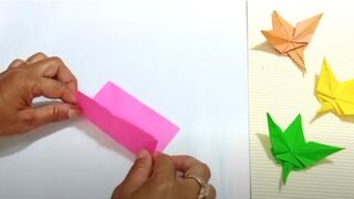 how to make origami leaf shapes