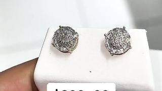 Real Diamond Baguette Circle Earrings
