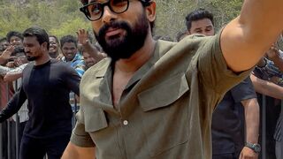 Allu Arjun at pushpa 2 shooting spot