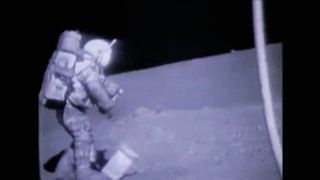 Astronauts falling on the Moon, NASA Apollo Mission Landed on the Lunar Surface