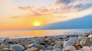 View sea and sunset