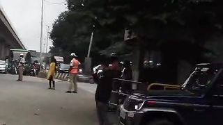 Creazy beast in street