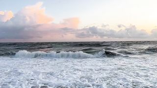 View sunset di pinggir pantai
