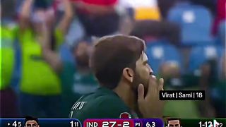 Virat Kohli reaction against Pakistani bowler shaheen