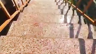 Breaking glass bottles