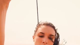 She fell from