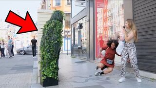Bush Man Prank: Hilarious Reactions Caught on Camera