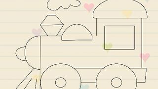 drawing a train