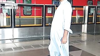 Walking front orange ???? line train in Lahore