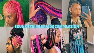 Skunk Stripe Braids Compilation 2022????????