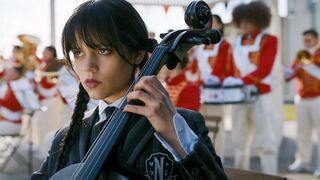 Wednesday play the Cello