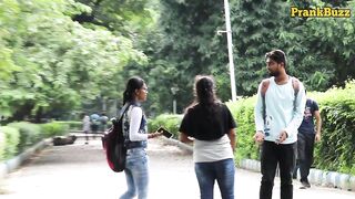 Balloon prank on cute girls