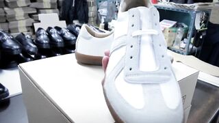 Making of Army Sneakers.