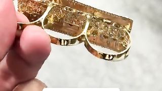 Solid Gold 3 Finger Last Supper Ring