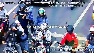 The motorbike rider's actions made those who saw him laugh out loud