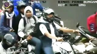 Gentle Reprimand for Using a Helmet on the Street