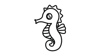 draw seahorses
