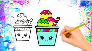How to draw ice cream/easy drawing step by step