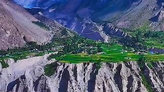 Beautiful village lake