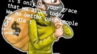 By his grace