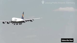 Lufthansa Airbus A380 Plane Failed Landing Attempt Amazing Video