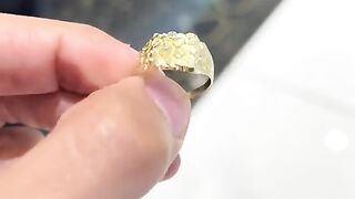 Solid Gold Size 7 Nugget Ring