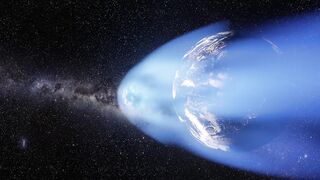 Comet passing earth