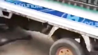 Angry Bull Run While unloading