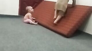 Little boy acting