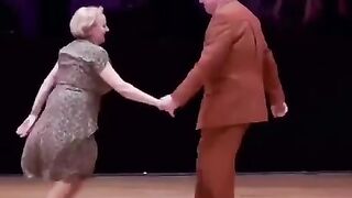 Old couple's dance