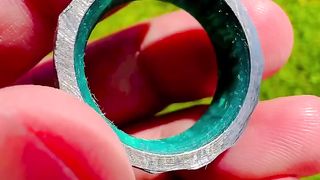 Damascus steel rings
