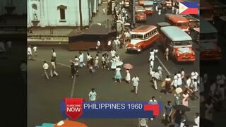MANILA PHILIPPINES in 1960 OLD VIDEO RESTORED AND COLORED