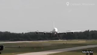 Airbus A380 Plane To Land Hard Amazing Video