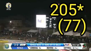 Cornwall best batting performance in cpl history 205* only 77 balls????22 sixes in this match.