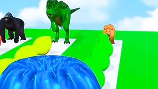 Fountain Cartoon Game 5 #horse #cat #cow #lion #dianasour #gorila #rat #rabit