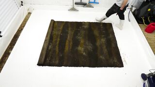 Filthiest, Dark Mud, Poured From This Flooded Rug | Carpet Cleaning Satisfying ASMR
