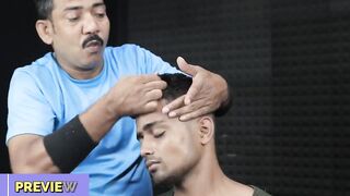 Asim Barber Wolverine Therapy | Asim Barber Chopstick Massage ASMR With Hair Crack and Neck Crack
