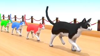 Fountain Cartoon Game 6 #cow #hen #cat #lion #Diansour #gorila #bull #horse #elephant