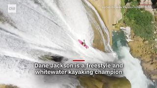 Dane Jackson- Kayaker descends 300 feet down waterfalls in Mexico