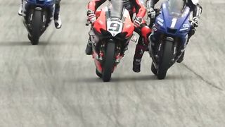 Things are getting rowdy in the Medallia Superbike Class shorts motorcycle motorsport