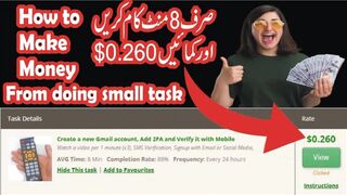 How to make money from doing small task || register account, signup tasks or earn money $0.26