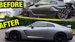 Rebuilding a salvage NISSAN GTR in 10 minutes