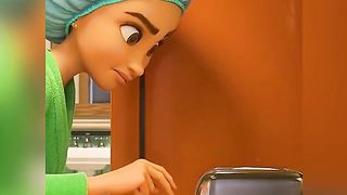 A pretty girl busy with bad luck.