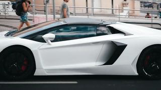 Lamborghini driving smoothly