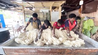 02 - 5 Men Prepare a Giant Pool Of Parotta Dough Indian Street Food 1080P